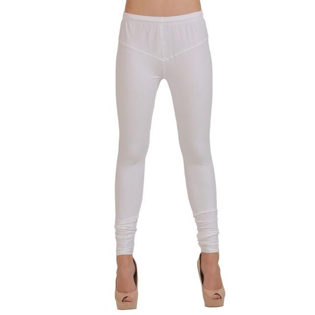 Women White Churidar Leggings