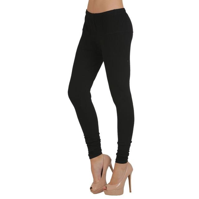 Women Black Churidar Leggings