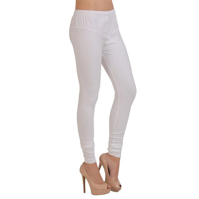 Women White Churidar Leggings