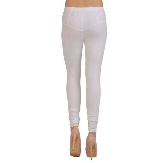 Women White Churidar Leggings