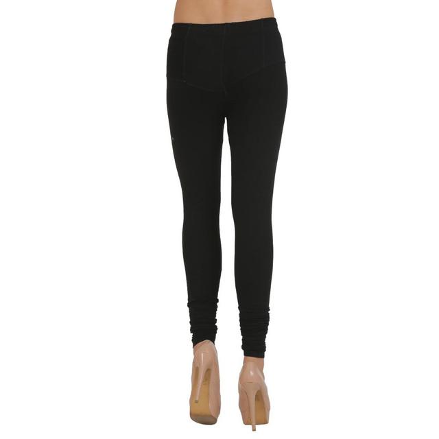 Women Black Churidar Leggings