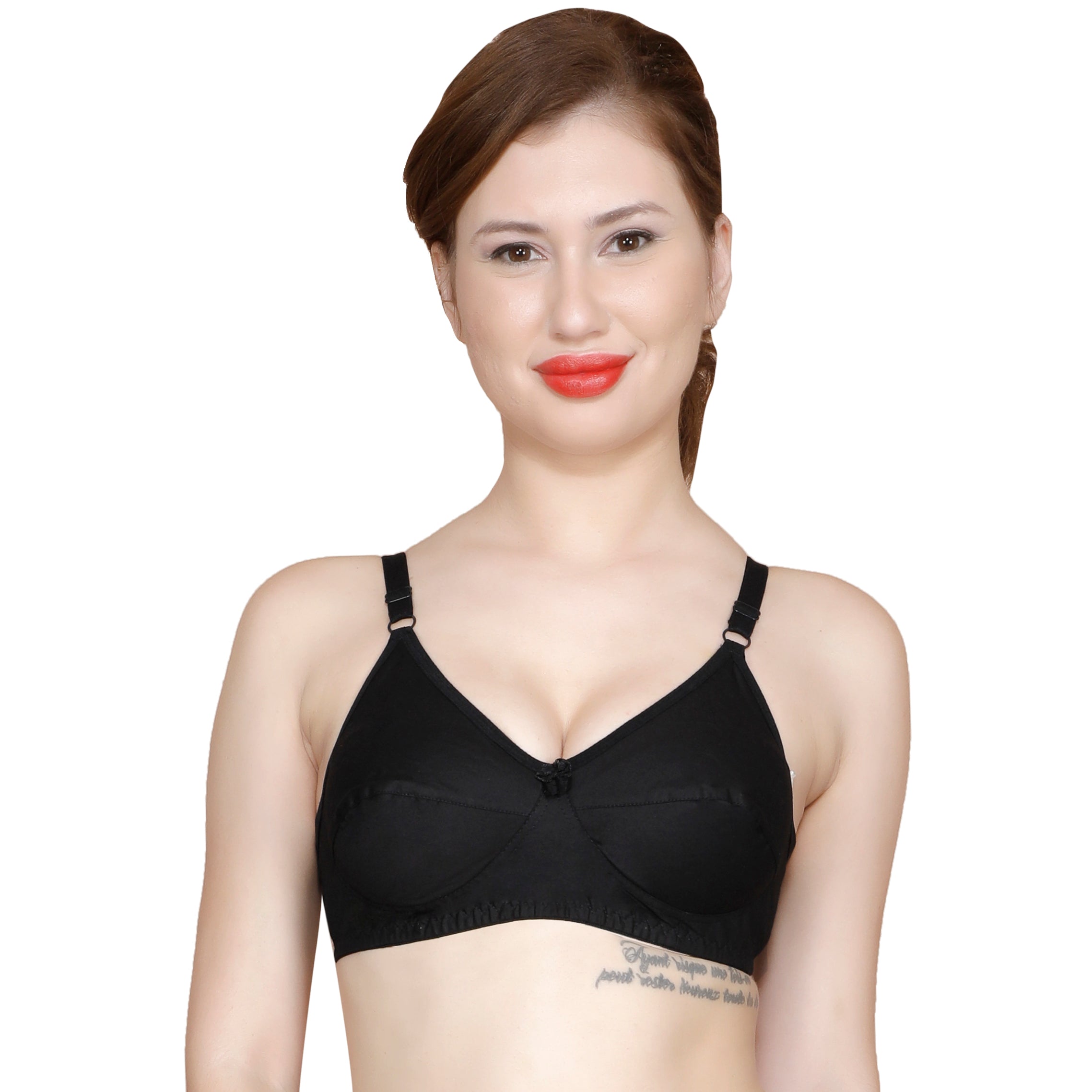 T.T. Women Cotton Lycra Bra PACK OF 6 assorted colors