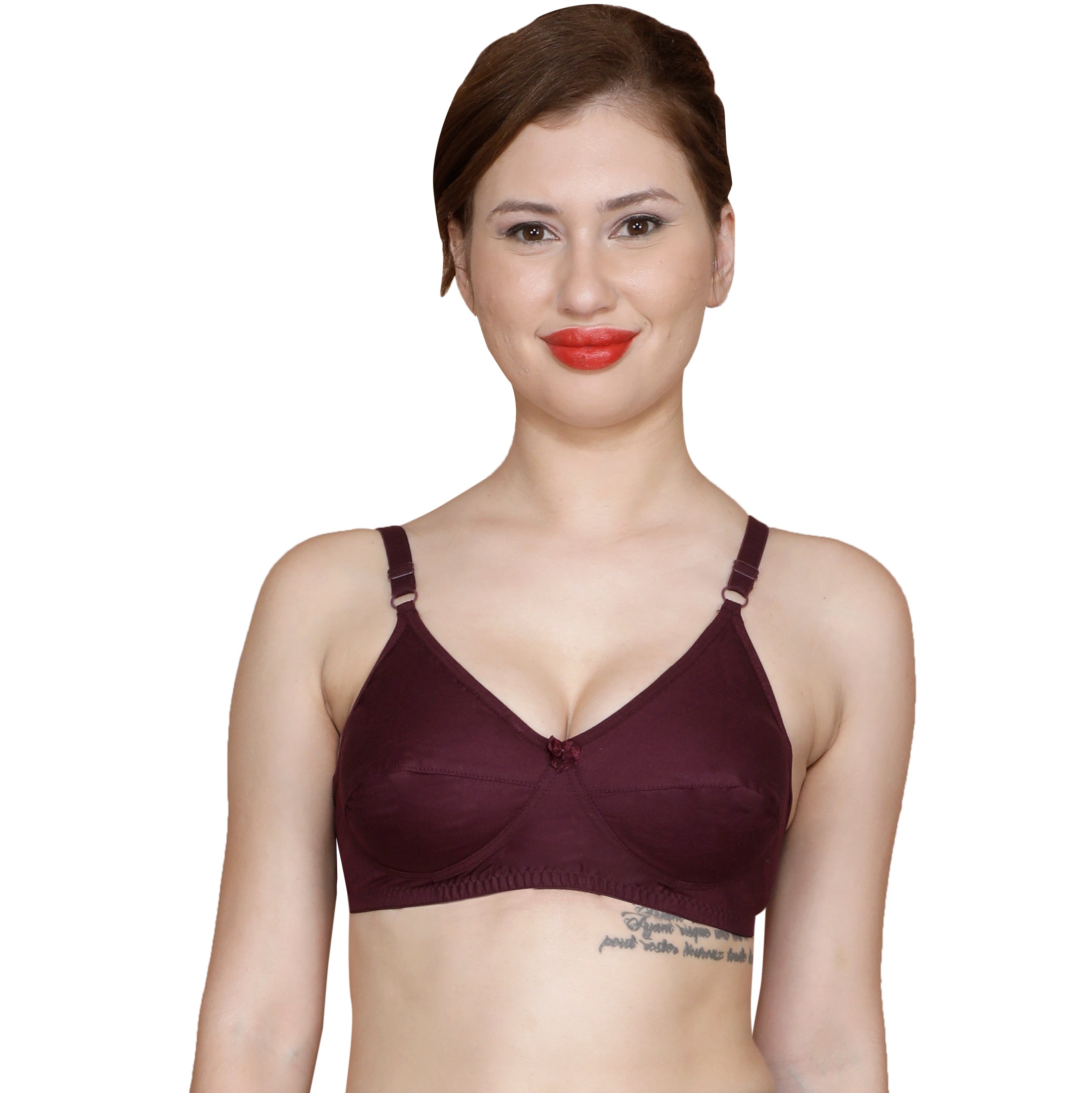 T.T. Women Cotton Lycra Bra PACK OF 6 assorted colors