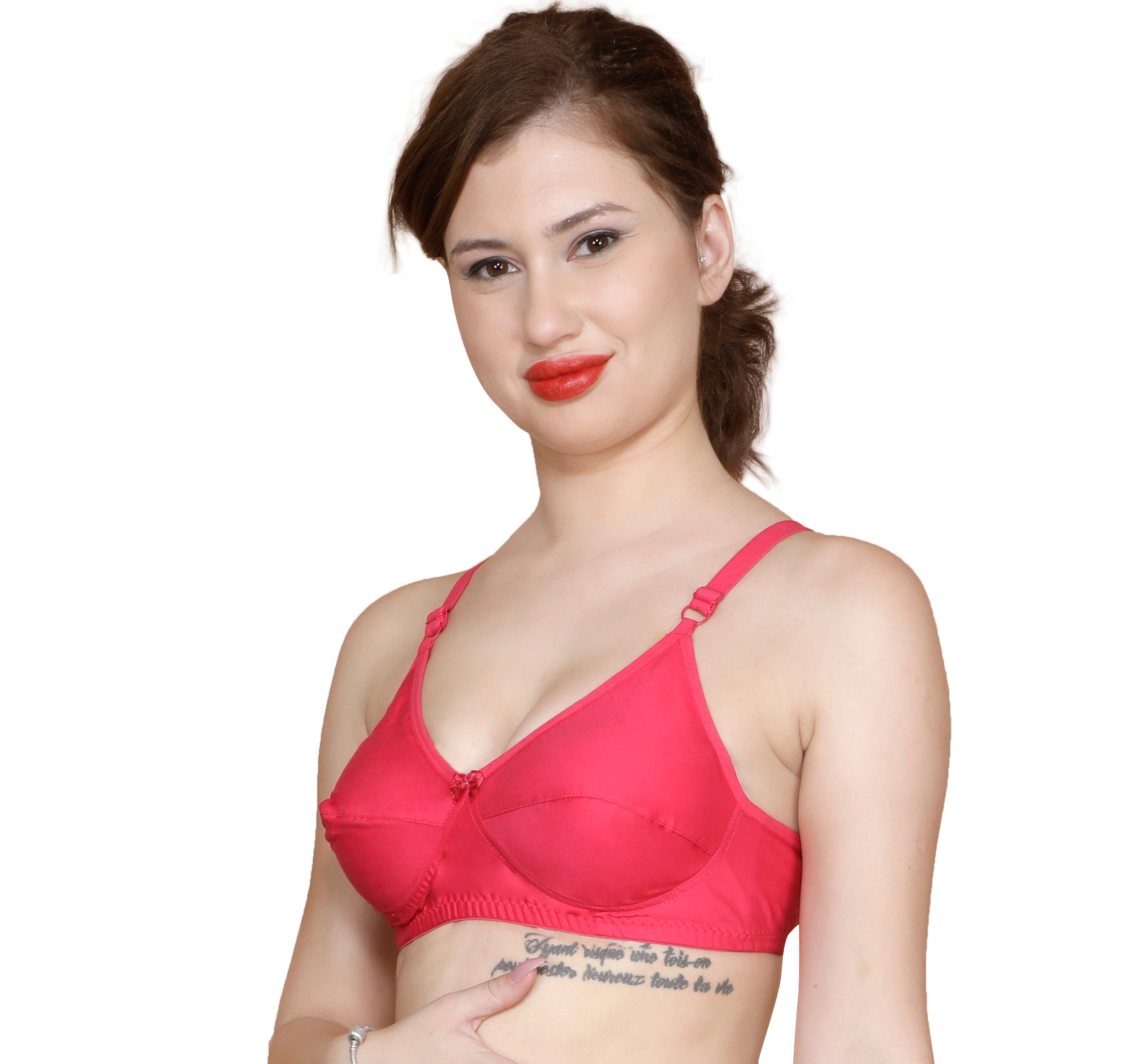 T.T. Women Cotton Lycra Bra PACK OF 6 assorted colors