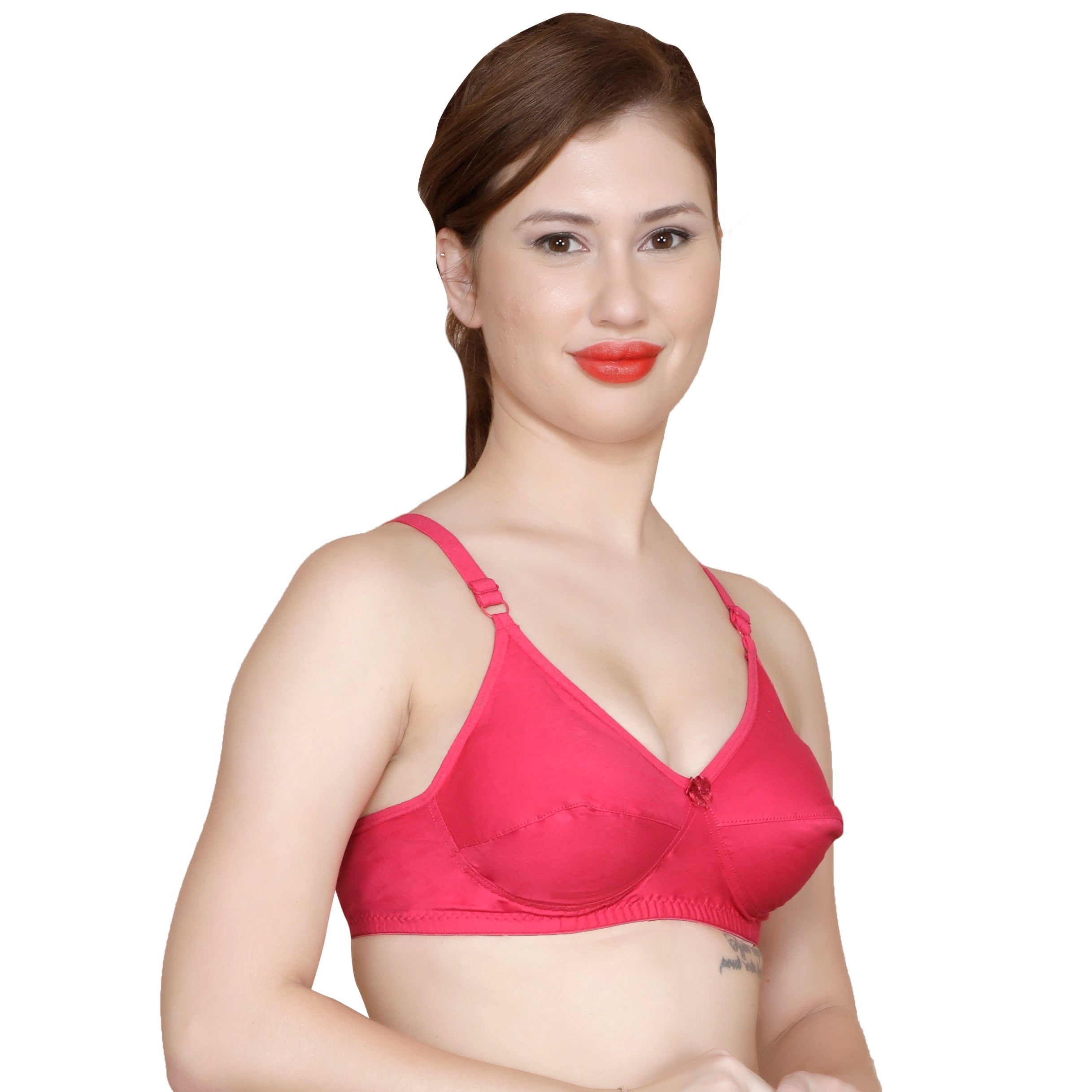 T.T. Women Cotton Lycra Bra PACK OF 6 assorted colors