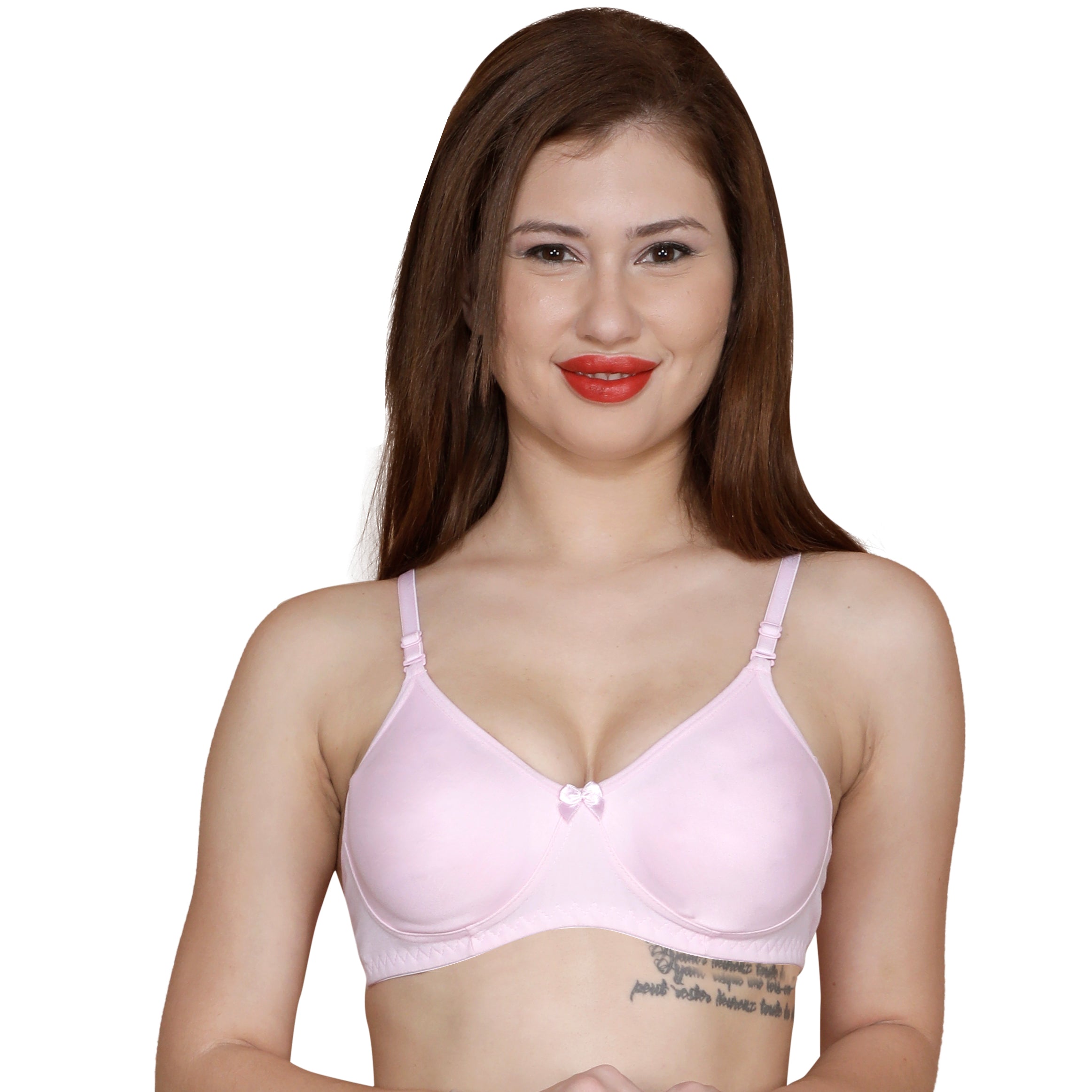 T.T. Women Paded Moulded Cup Bra PACK OF 6 Assorted Colors