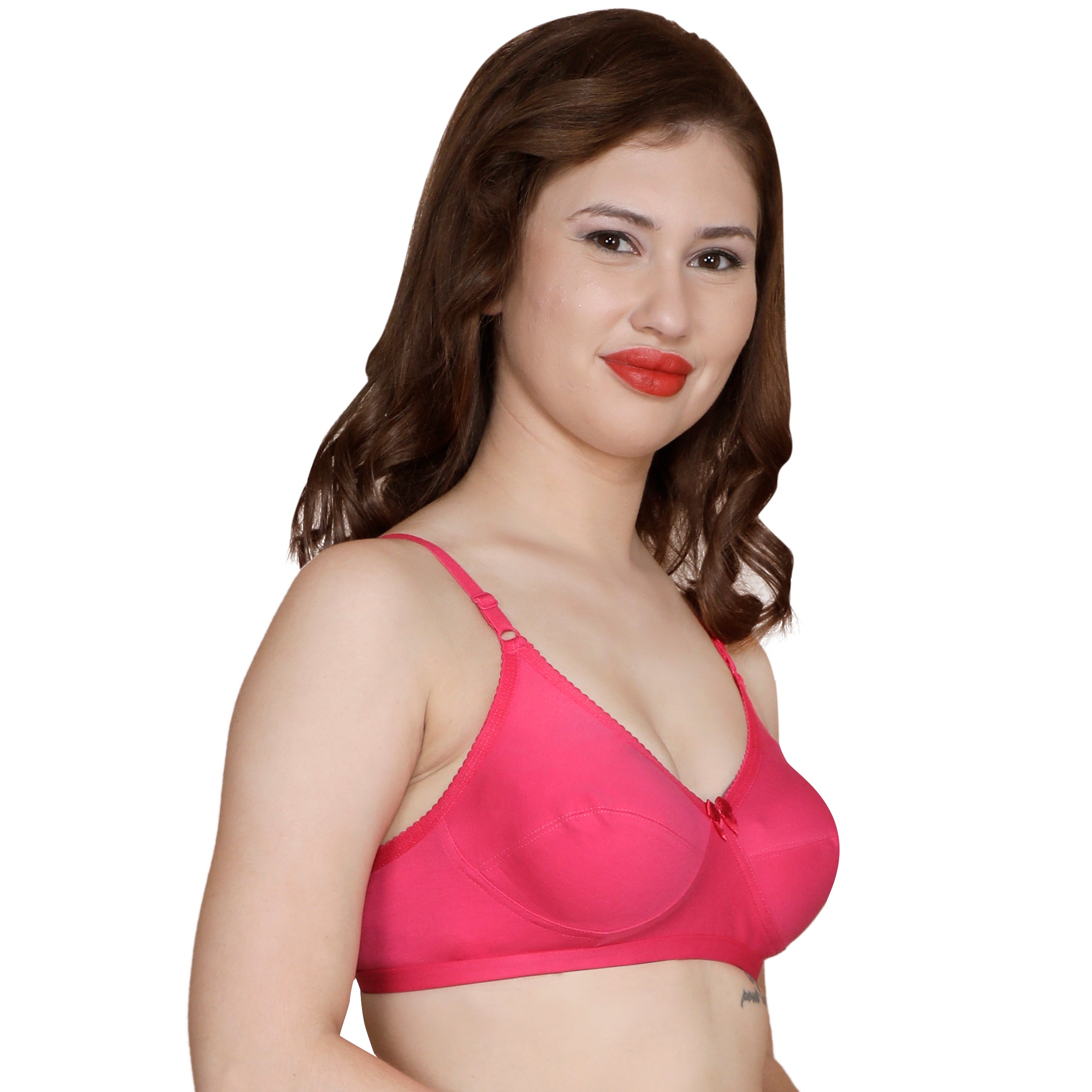 T.T. Women Cotton Spandex Bra PACK OF 6 Assorted Colors