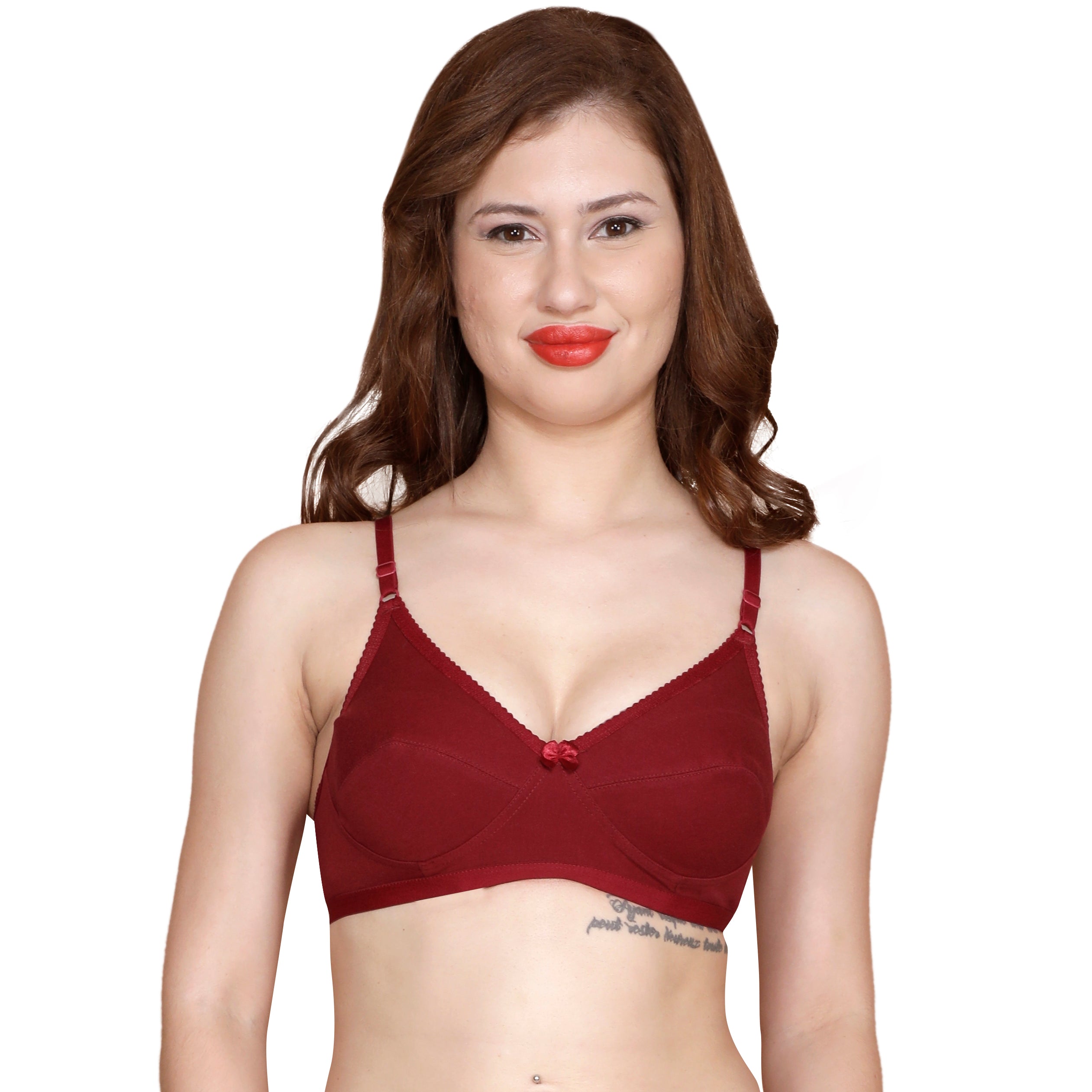 T.T. Women Cotton Spandex Bra PACK OF 6 Assorted Colors