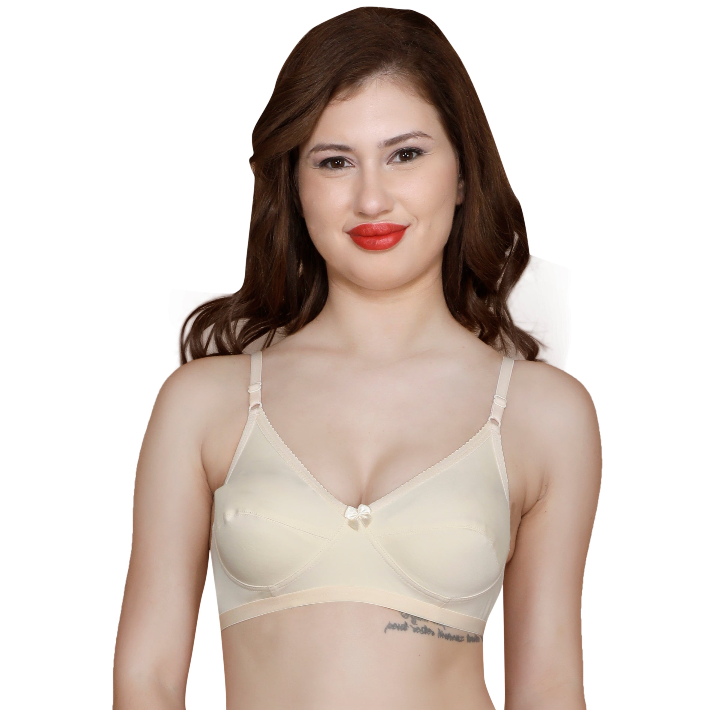 T.T. Women Cotton Spandex Bra PACK OF 6 Assorted Colors