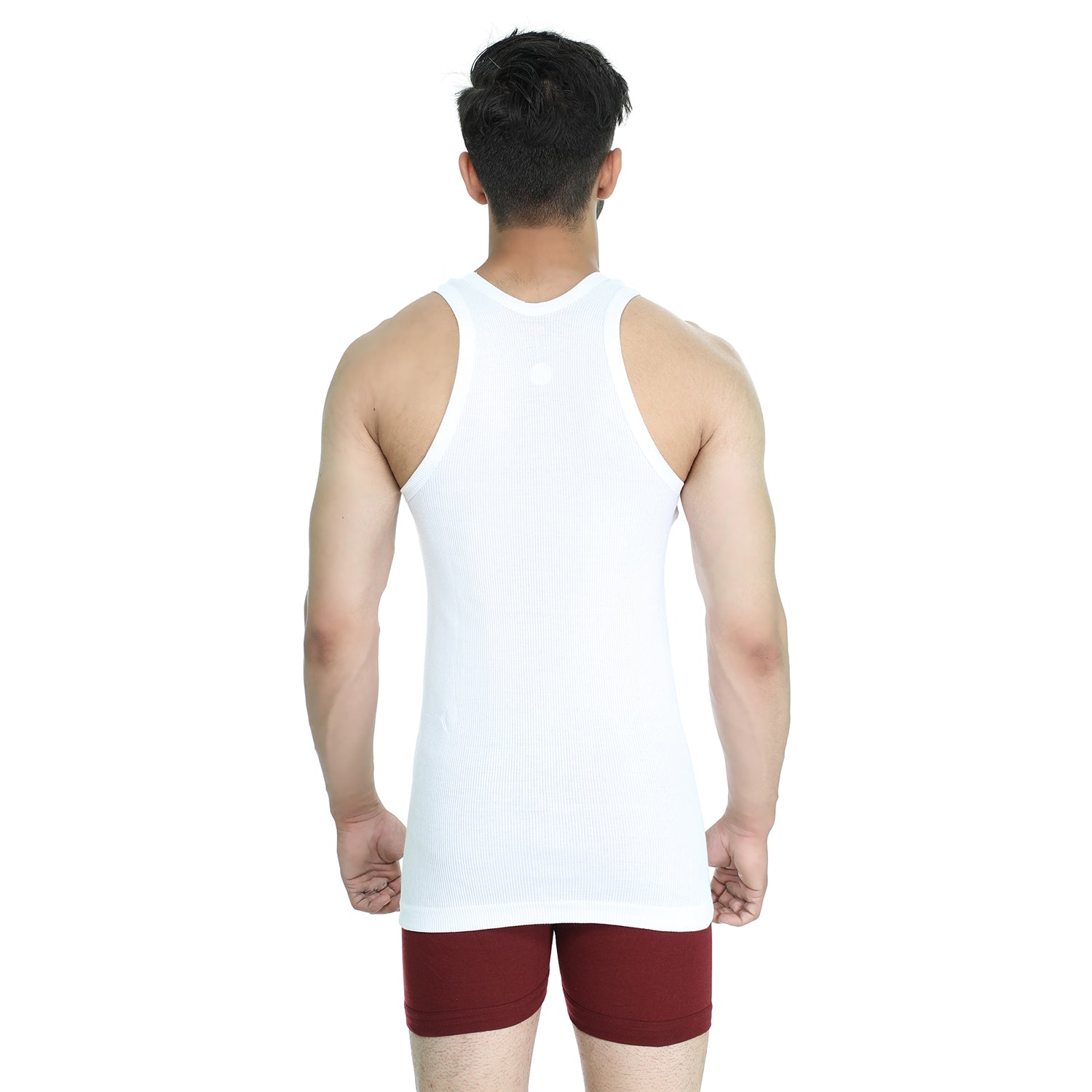 T.T. Men Derby White Vest (Pack Of 5)