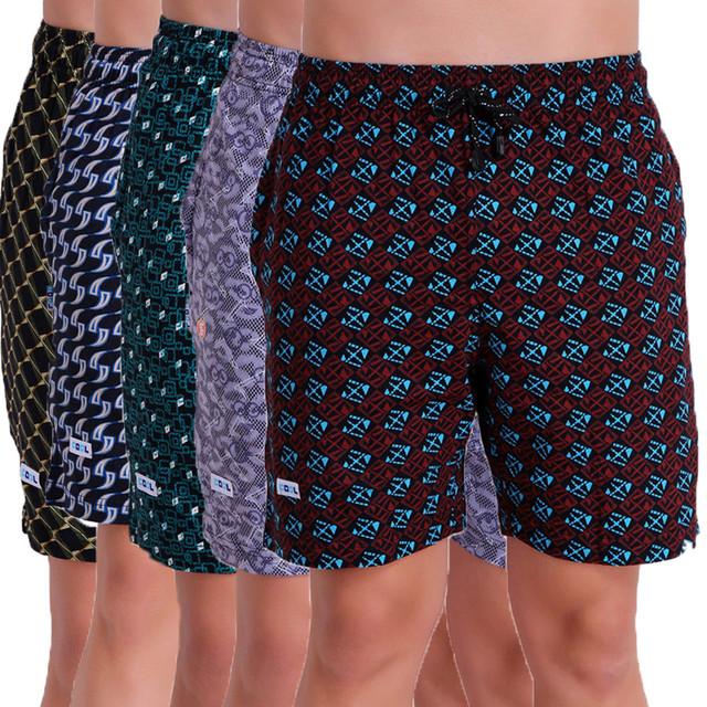 T.T. Mens Printed Bermuda Short Pack Of 5 Assorted