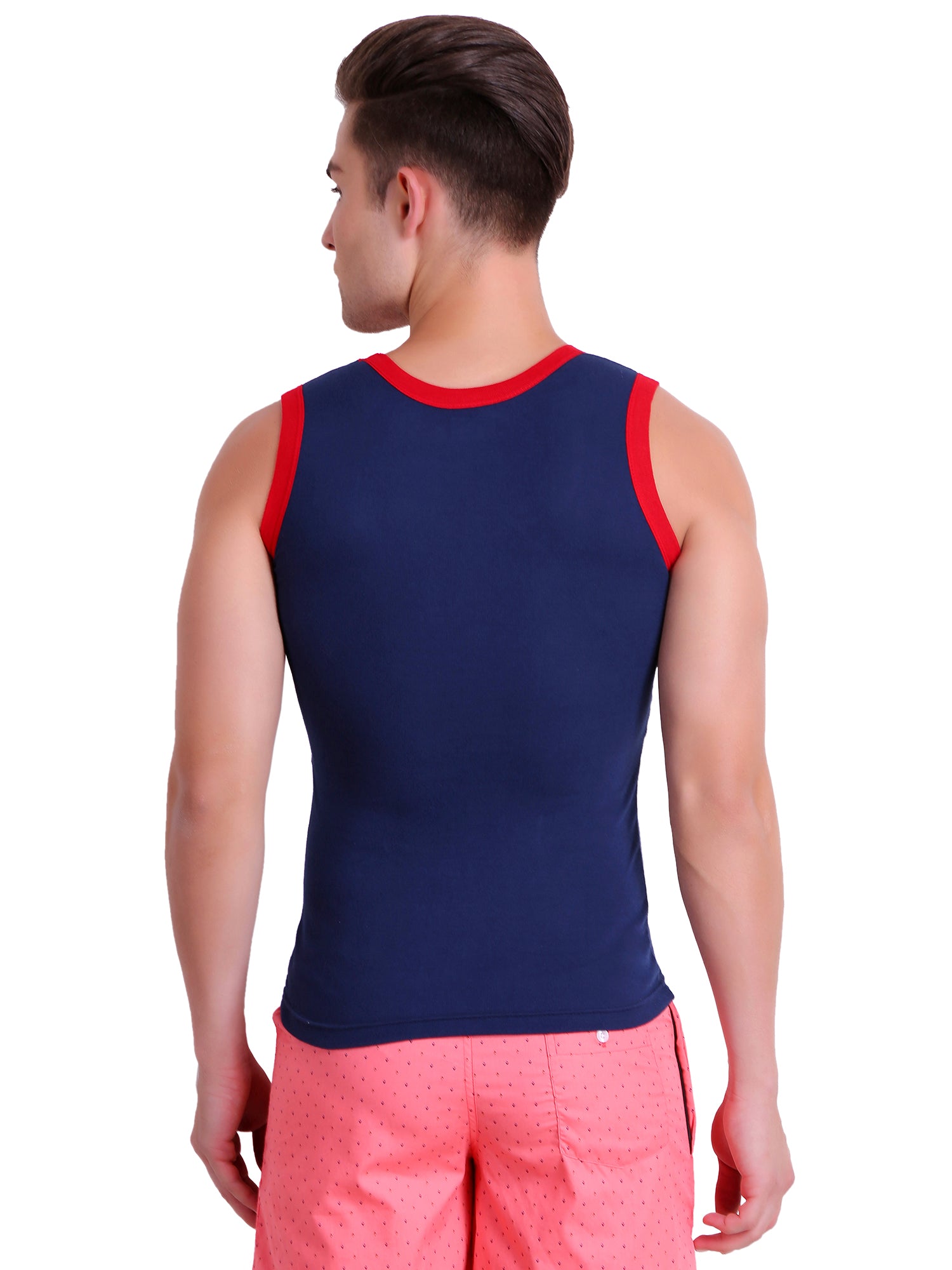 T.T. Men Designer  Gym Vest Pack Of 5 Assorted Colors