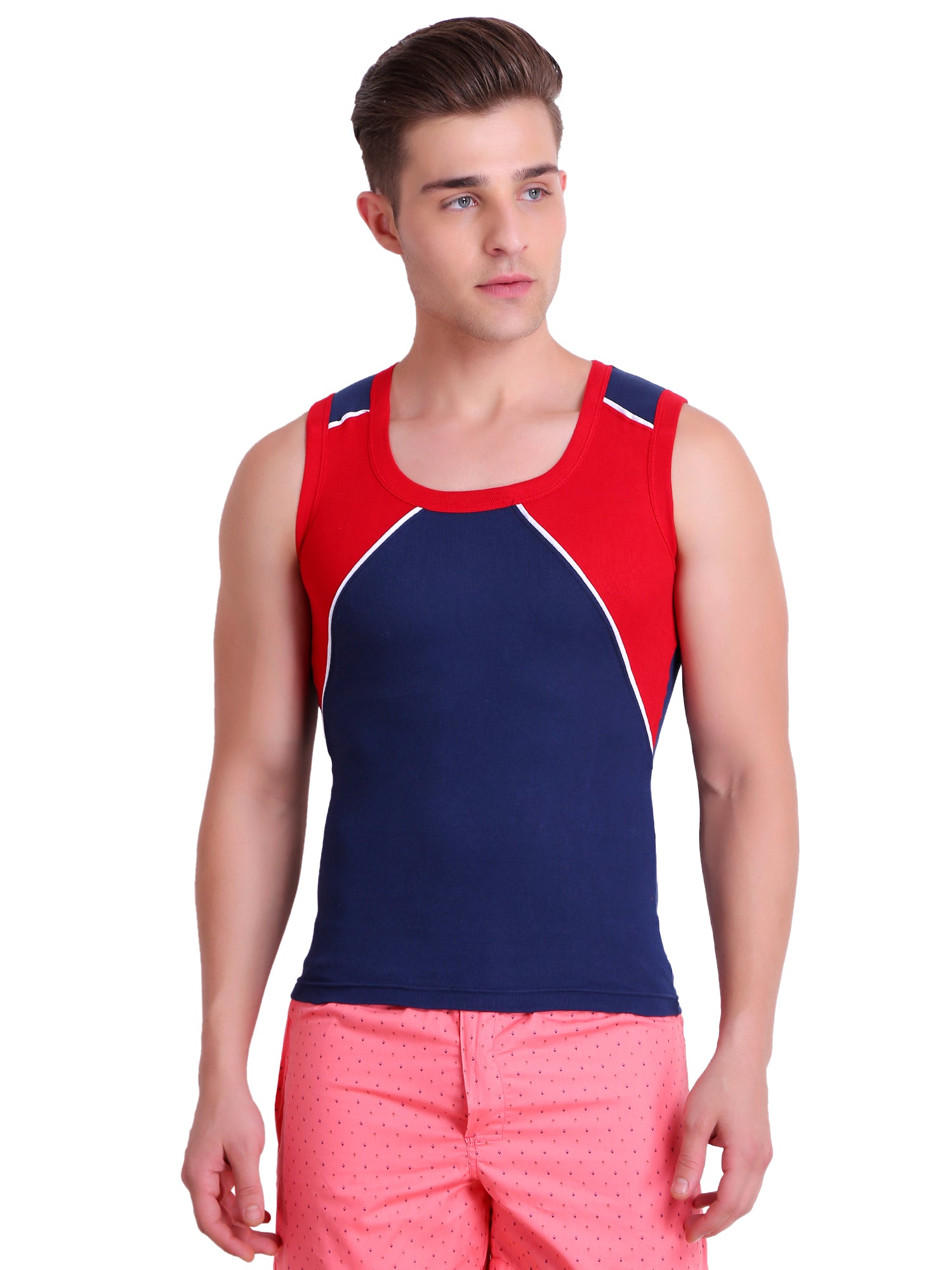 T.T. Men Designer  Gym Vest Pack Of 5 Assorted Colors