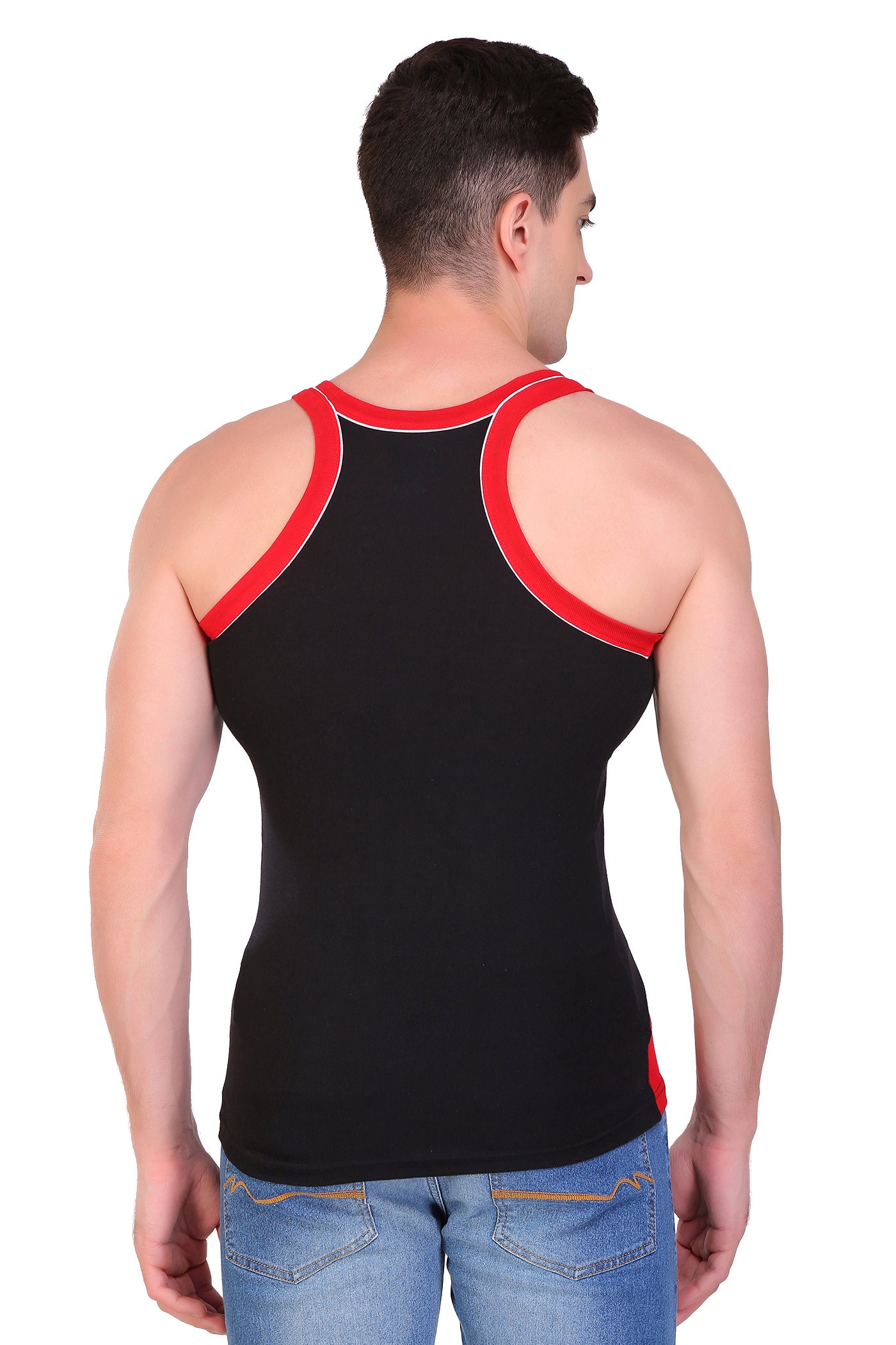 T.T. Men Designer  Gym Vest Pack Of 5 Assorted Colors