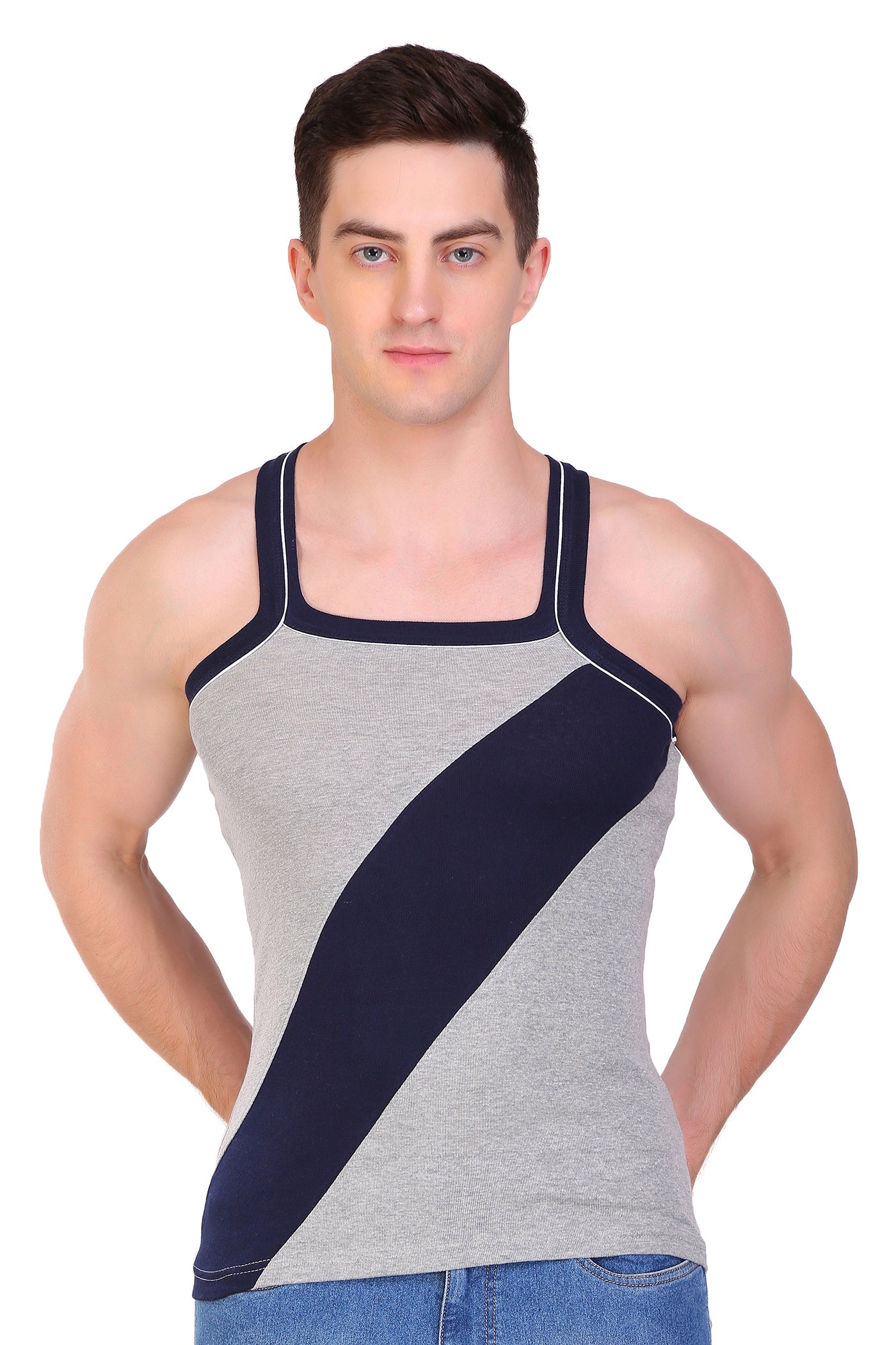 T.T. Men Designer  Gym Vest Pack Of 5 Assorted Colors