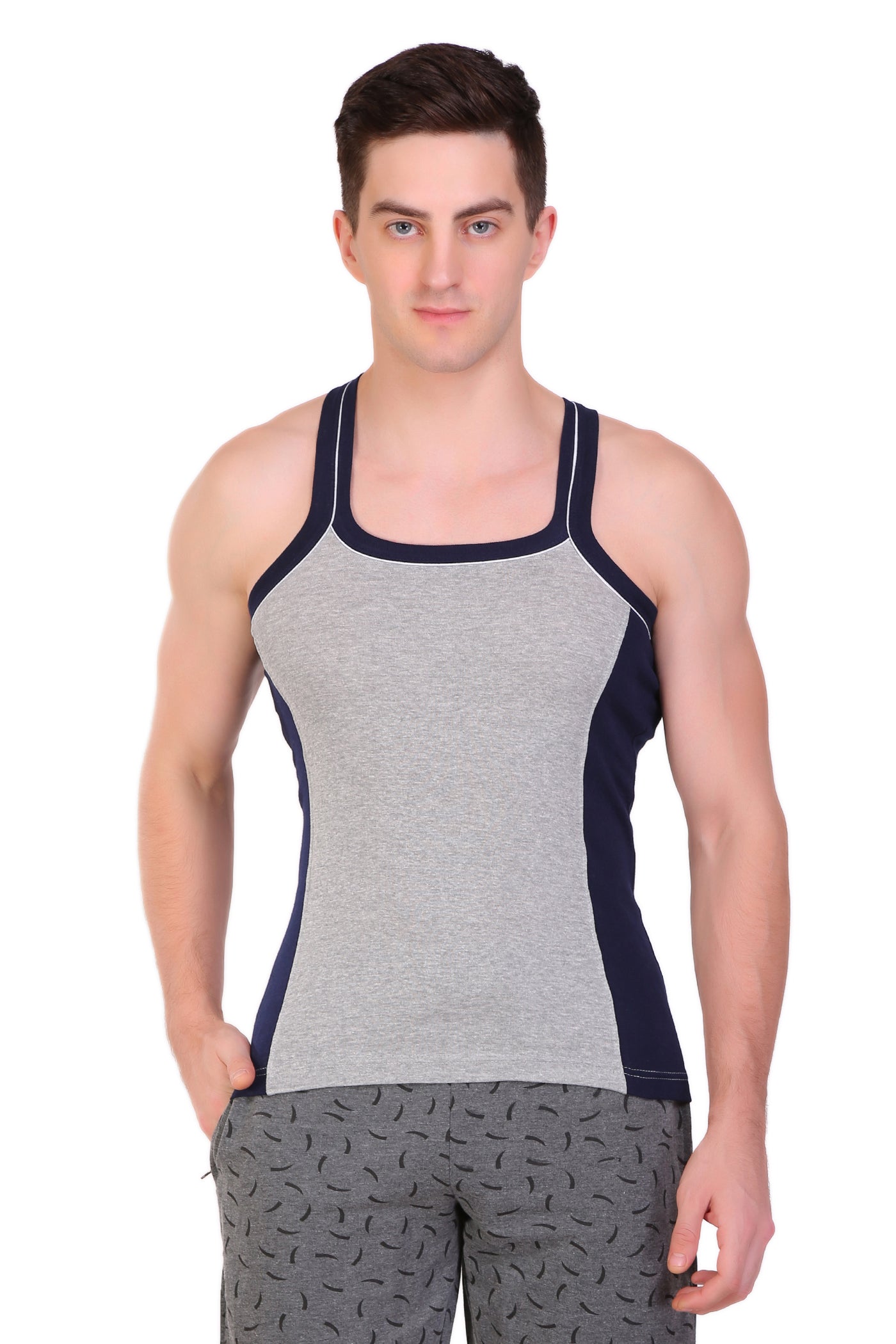 T.T. Men Designer  Gym Vest Pack Of 5 Assorted Colors