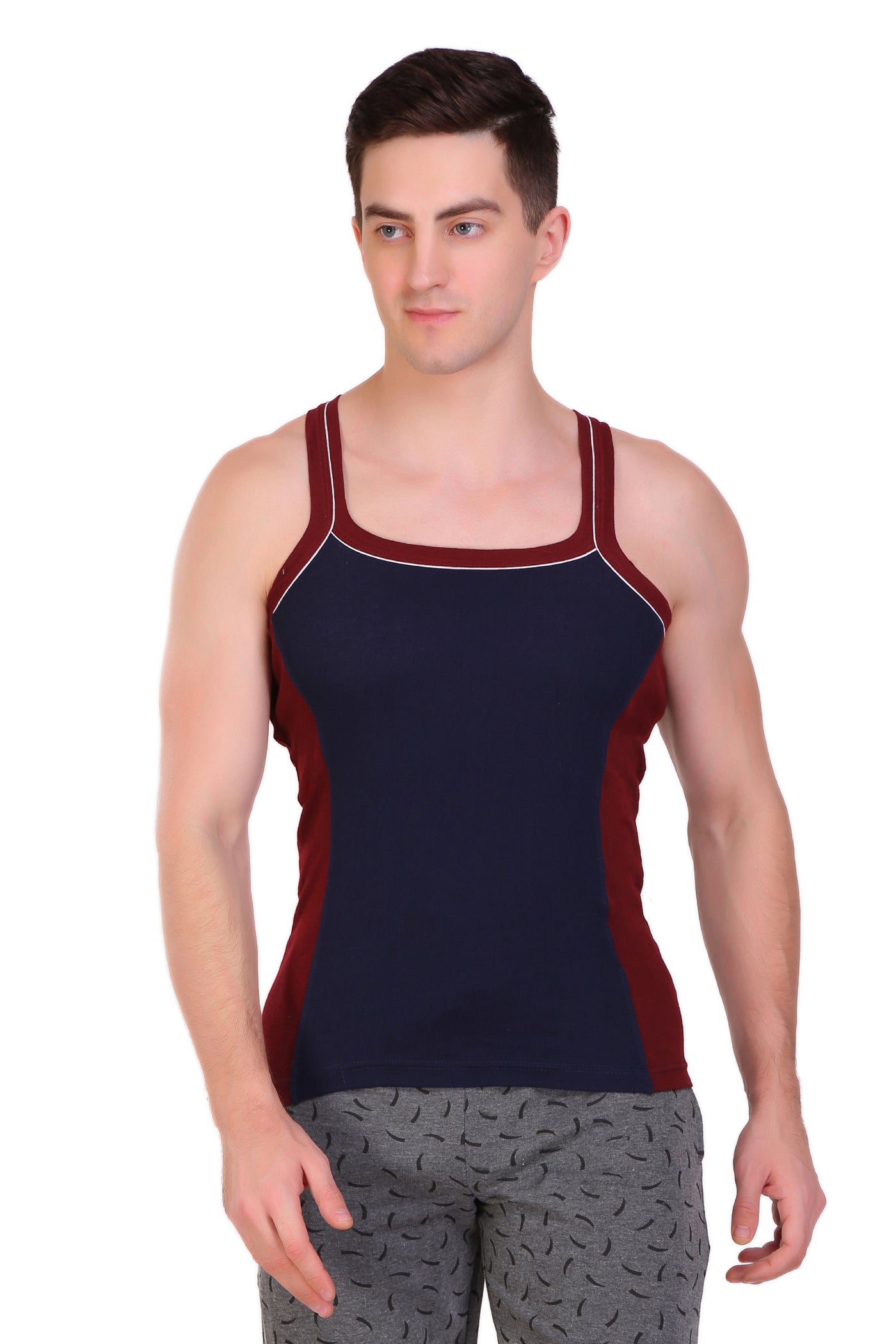 T.T. Men Designer  Gym Vest Pack Of 5 Assorted Colors