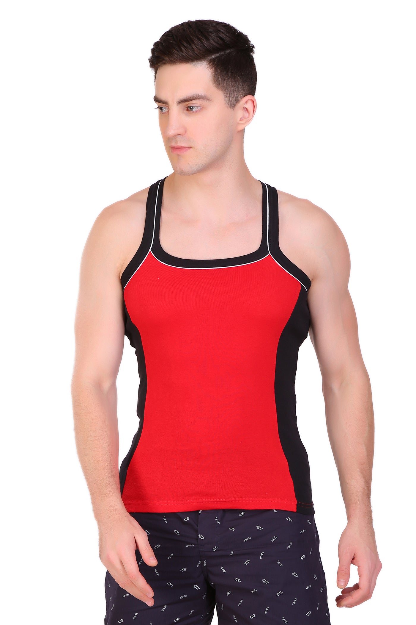 T.T. Men Designer  Gym Vest Pack Of 5 Assorted Colors