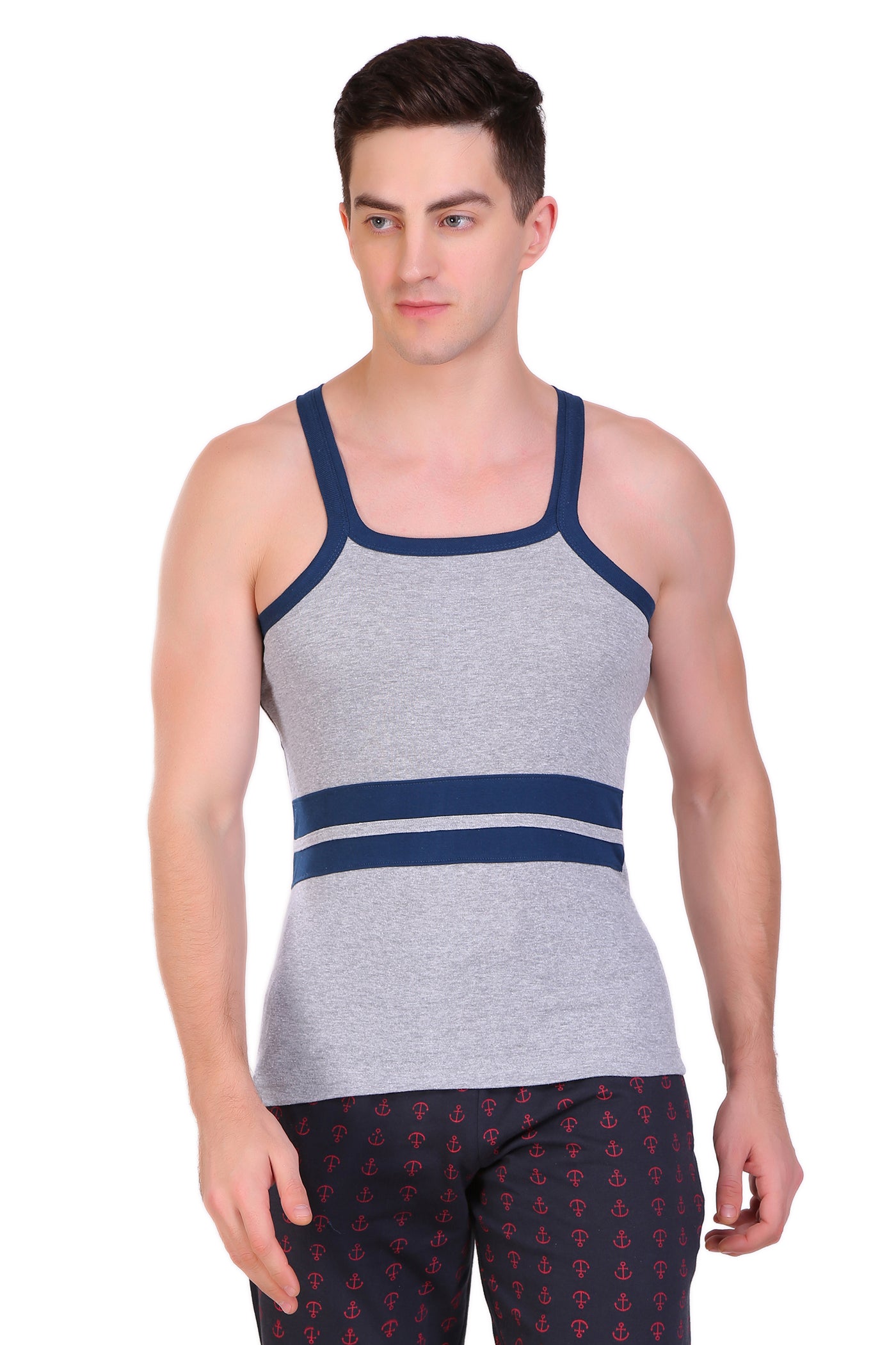 T.T. Men Designer  Gym Vest Pack Of 5 Assorted Colors