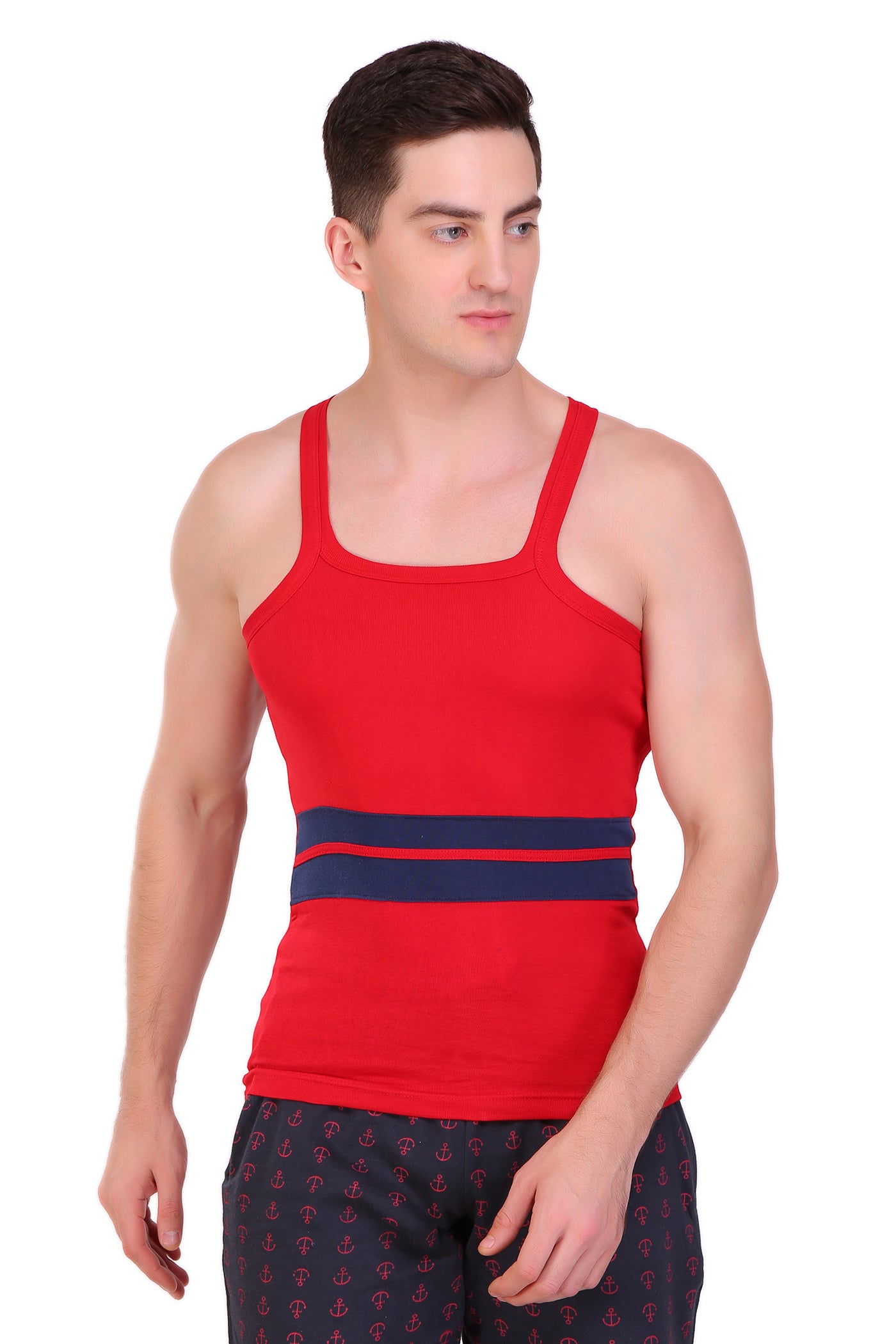 T.T. Men Designer  Gym Vest Pack Of 5 Assorted Colors