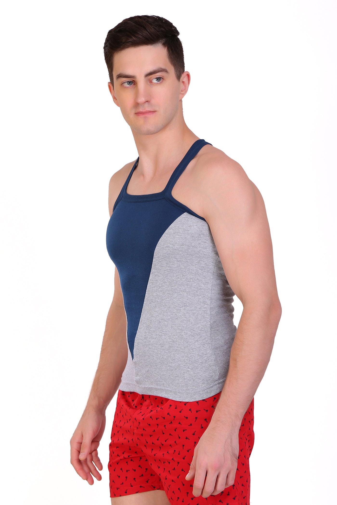 T.T. Men Designer  Gym Vest Pack Of 5 Assorted Colors