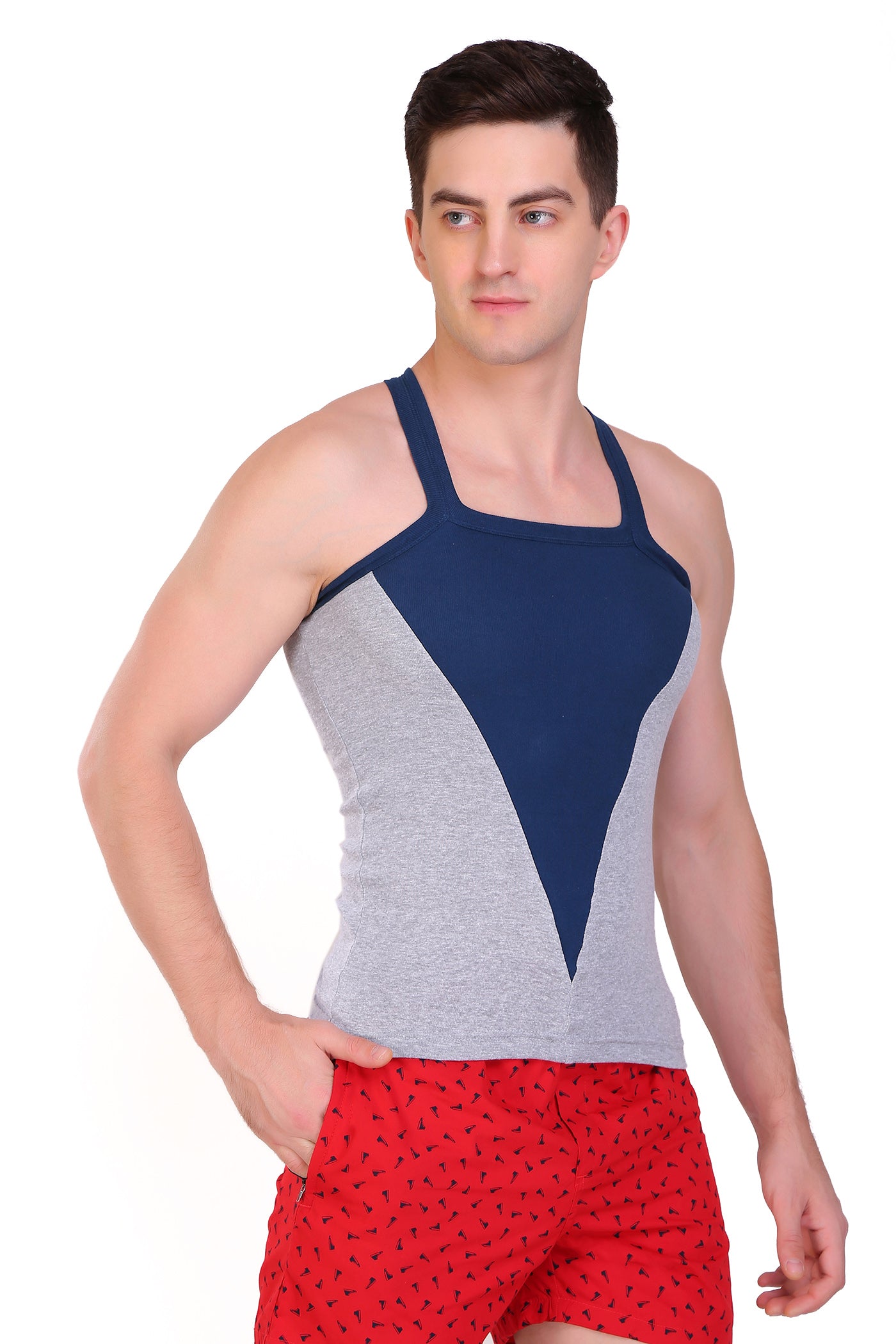 T.T. Men Designer  Gym Vest Pack Of 5 Assorted Colors