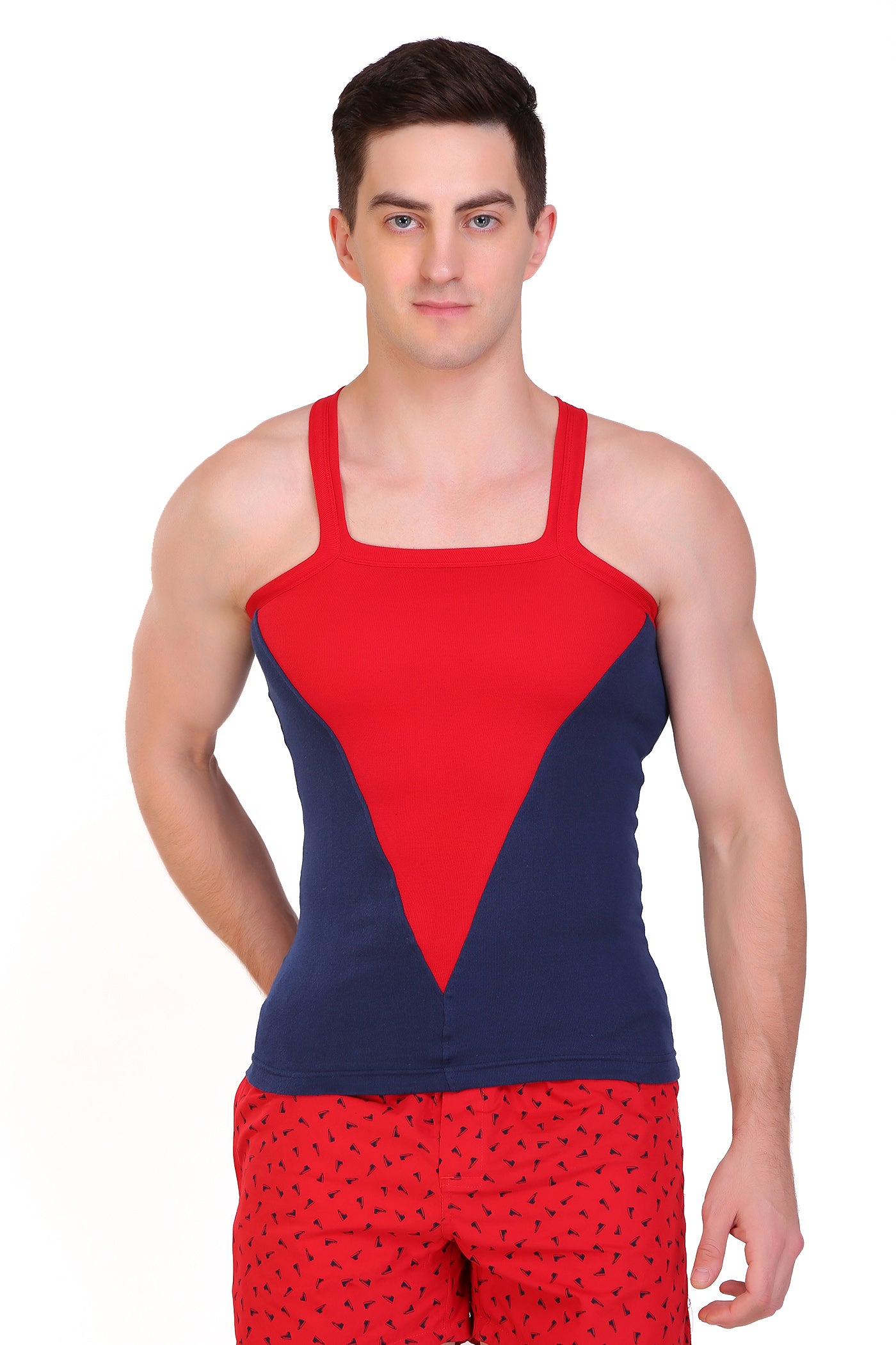 T.T. Men Designer  Gym Vest Pack Of 5 Assorted Colors