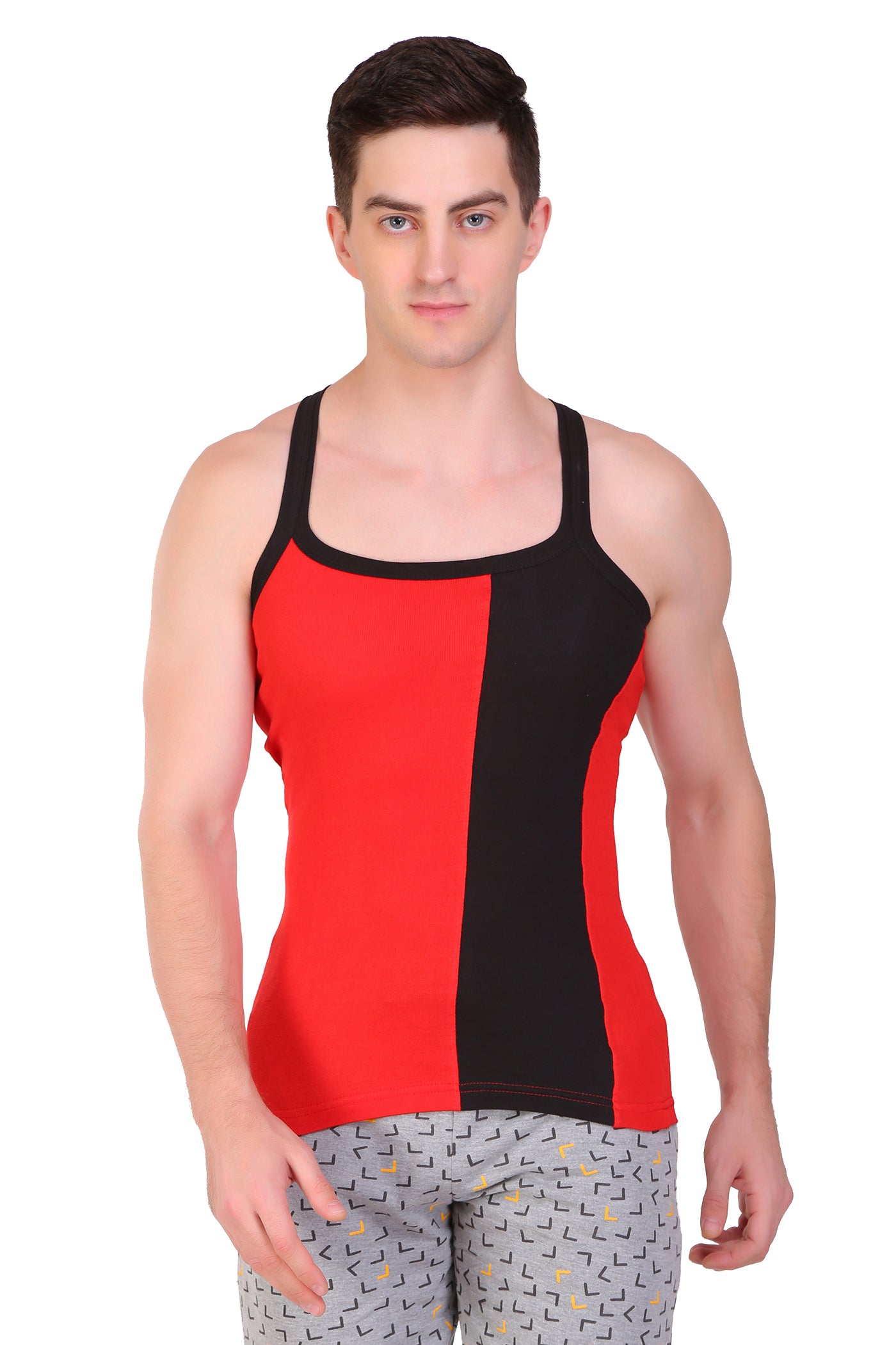 T.T. Men Designer  Gym Vest Pack Of 5 Assorted Colors