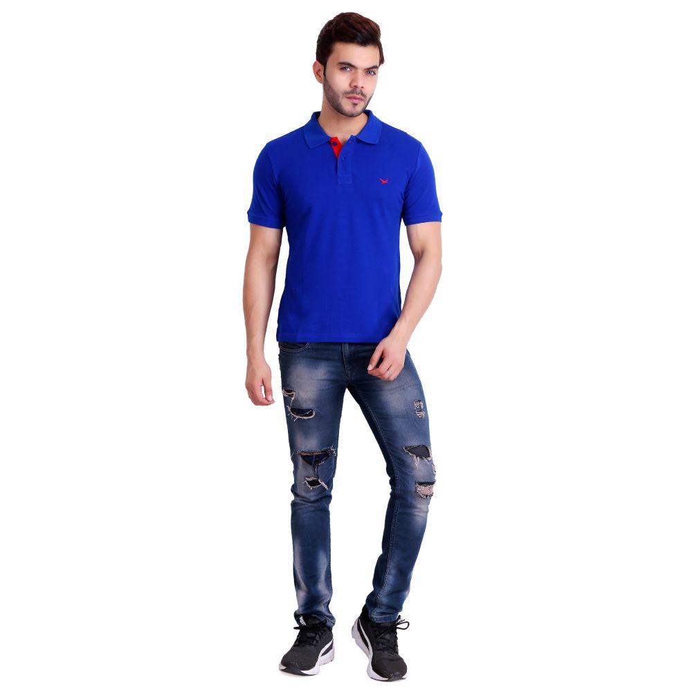 Mens Polo Blue T-Shirt