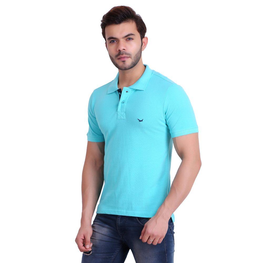 Mens Polo Turquoise T-Shirt