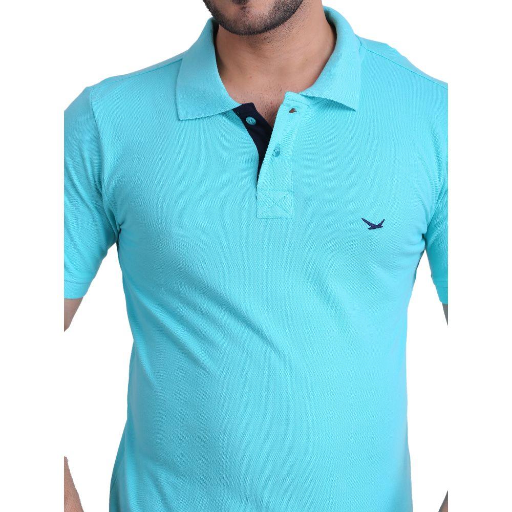 Mens Polo Turquoise T-Shirt