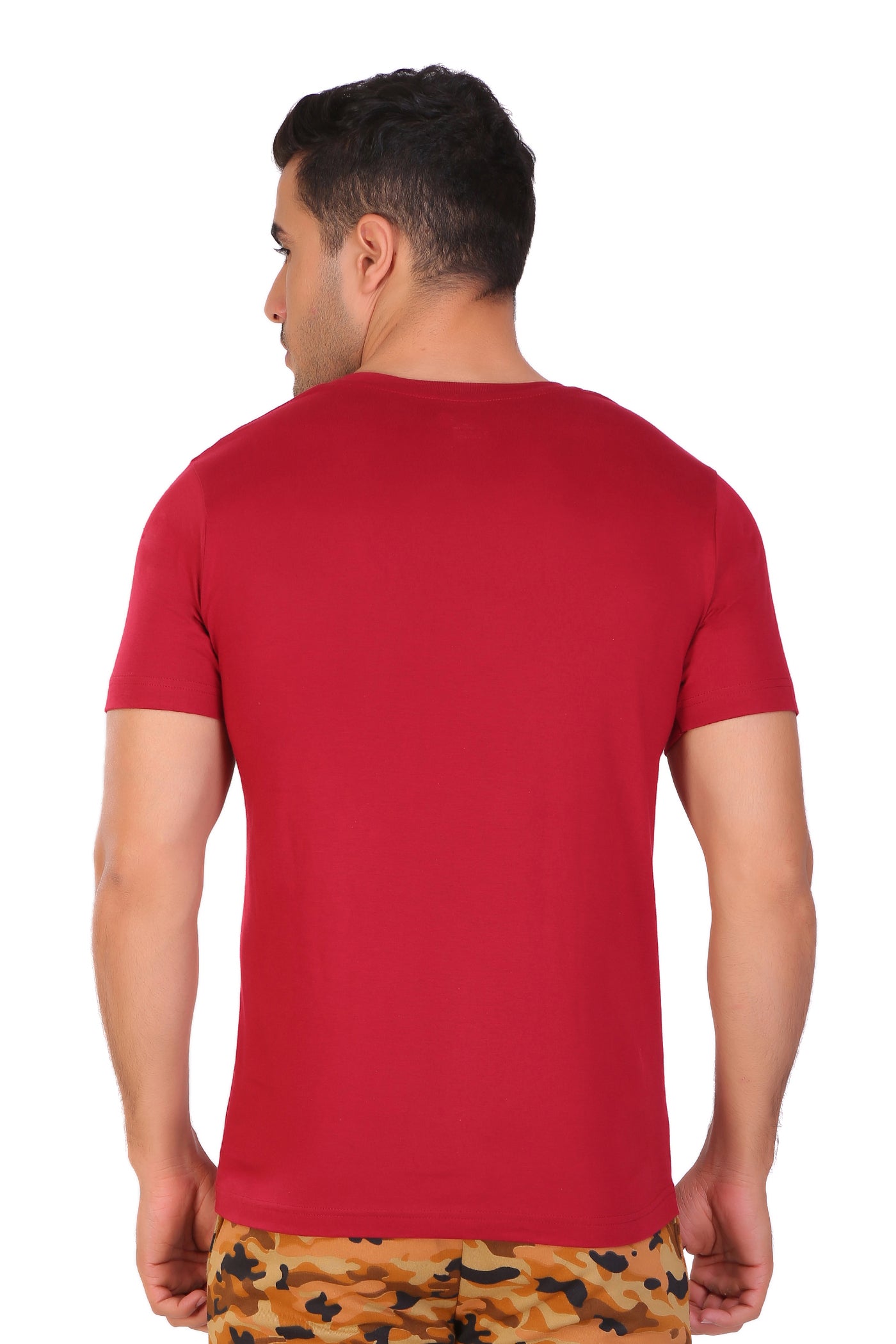 T.T. Men Slim Fit V-Neck T-Shirt Solid Pack Of 12