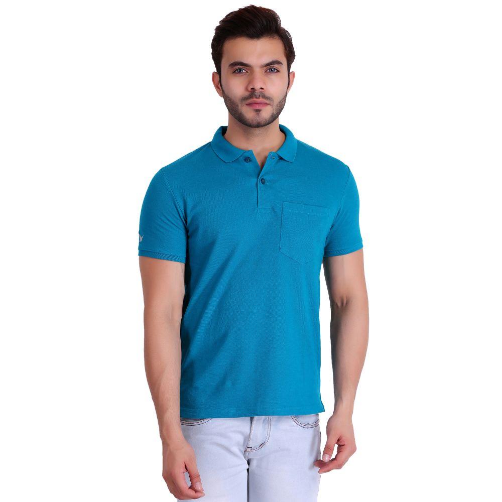 Mens Polo T-Shirt Light Blue